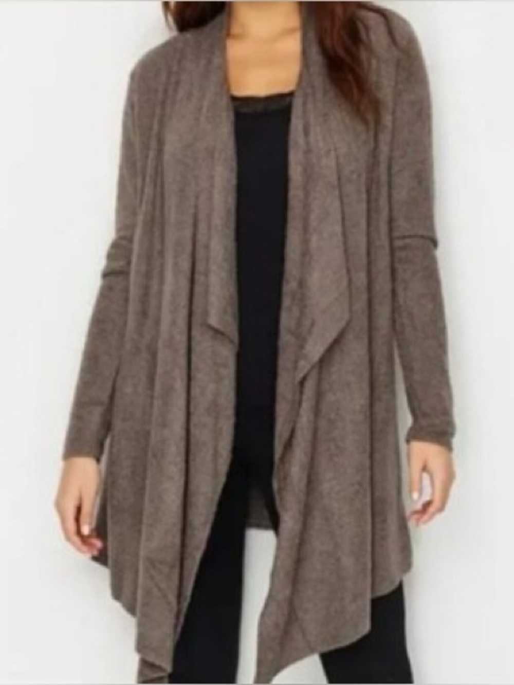 Barefoot Dreams Bamboo Chic Lite  Open front Cardigan in Cafe au Lait Size S/M